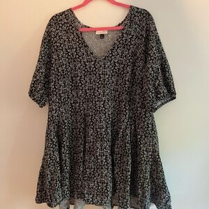 Universal Thread Black and White Floral Mini Dress